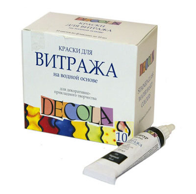 С этой краски и началось мое знакомство с витражной росписью