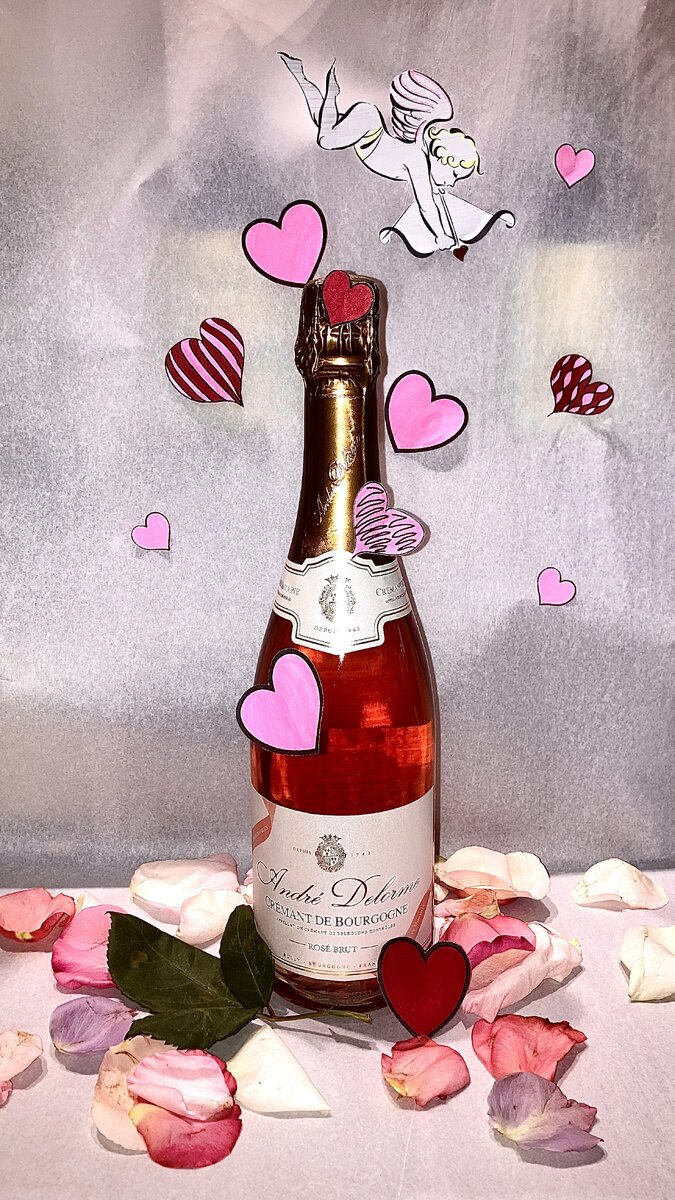 Cremant de Bourgogne Brut Rose, Andre Delorme 