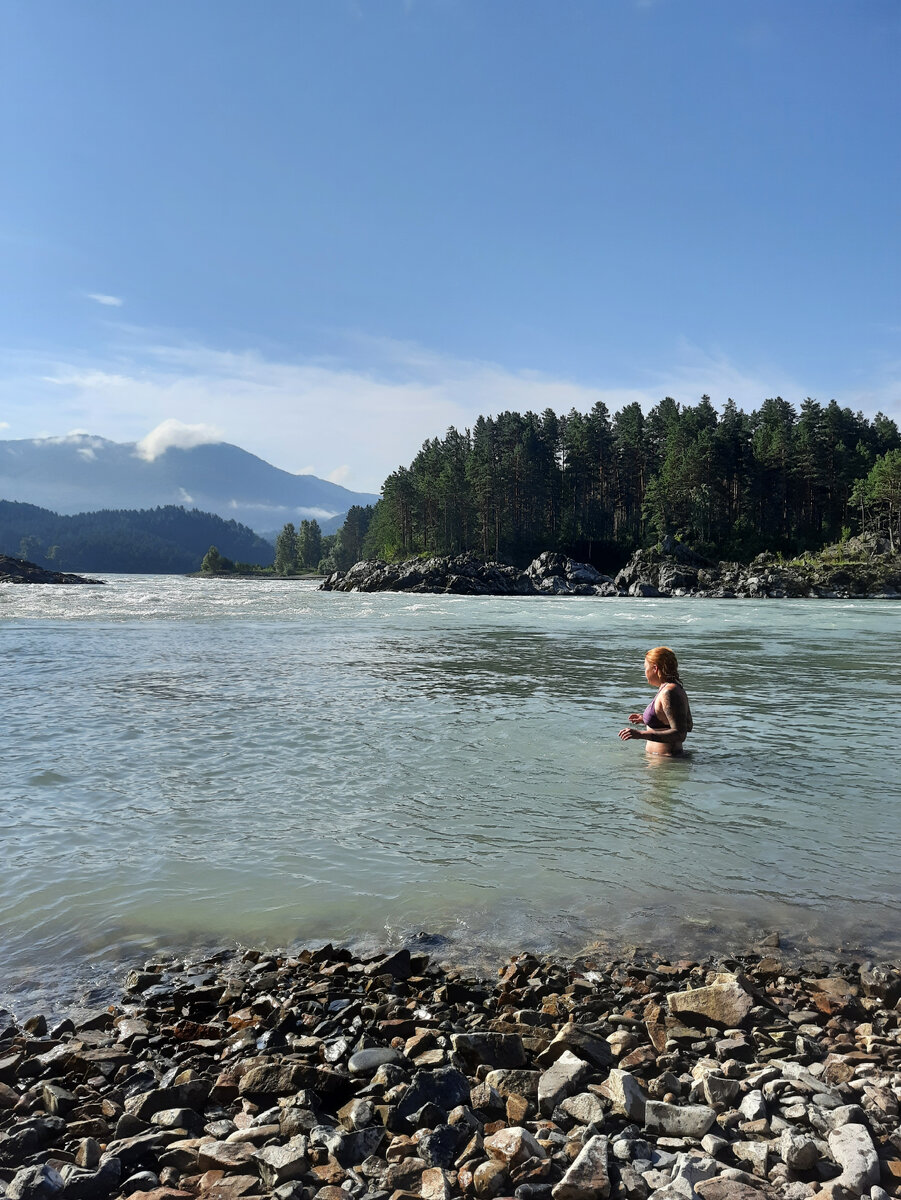 Водные процедуры на Алтае. Катунь