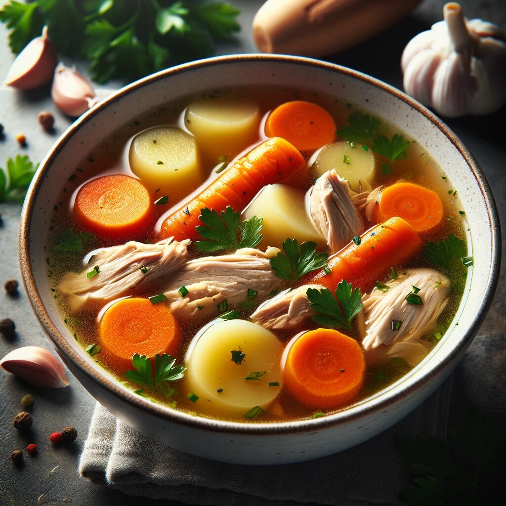 Куриный суп с овощами