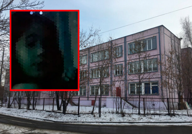 ШКОЛА И ЕЁ ПОСТРАДАВШАЯ ОТ МИГРАНТОВ УЧЕНИЦА. ФОТО: СКРИН ВИДЕО ТГ-КАНАЛА "РУССКАЯ ОБЩИНА", 2GIS.RU.