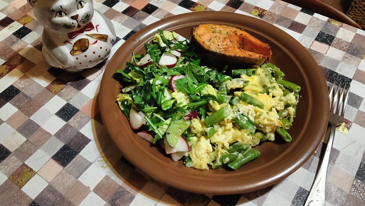 Идеальный ужин от Светланы Почестевой. Здесь по клетчатке и белку однозначная пятерочка! 