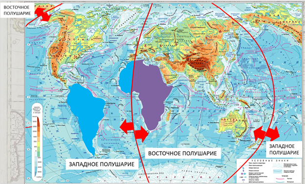 1 положение относительно экватора африка