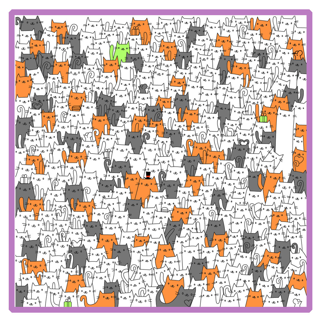 Тест на внимательность: найди сердечки на картинке 14 февраля. Картинка сделана автором