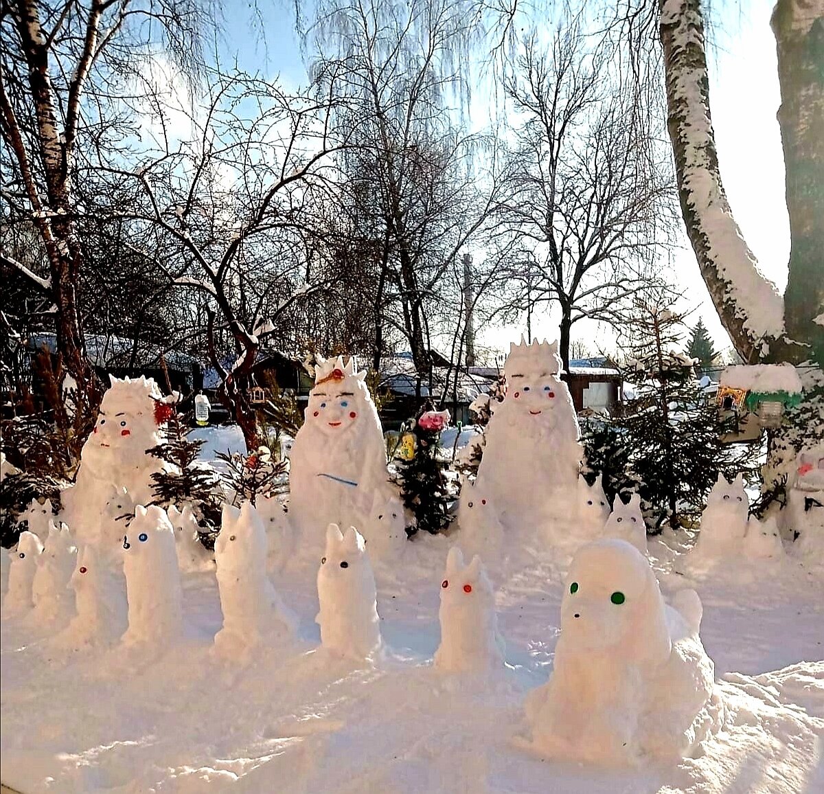 Сказка зимой зверей