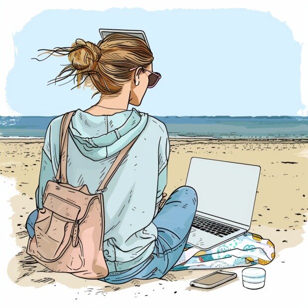 Если уж уехали отдыхать, боритесь с желанием написать пару текстов. 