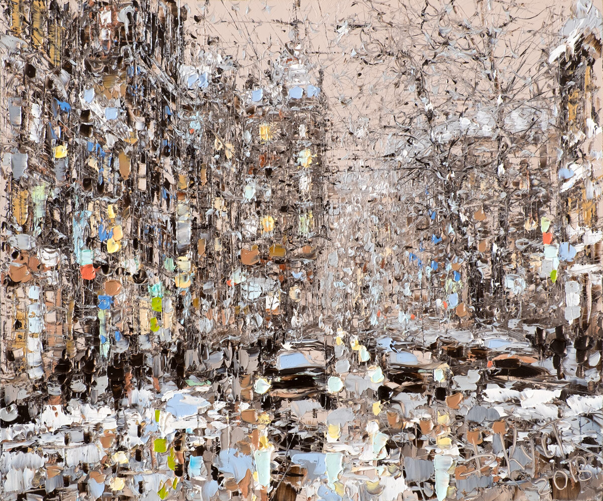 Дмитрий Кустанович. Зима на петербургской улице, 50х60 см, 2018