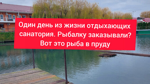 В последний день отдыха в санатории муж пожалел, что не взял удочку. Рыба в пруду впечатлила.