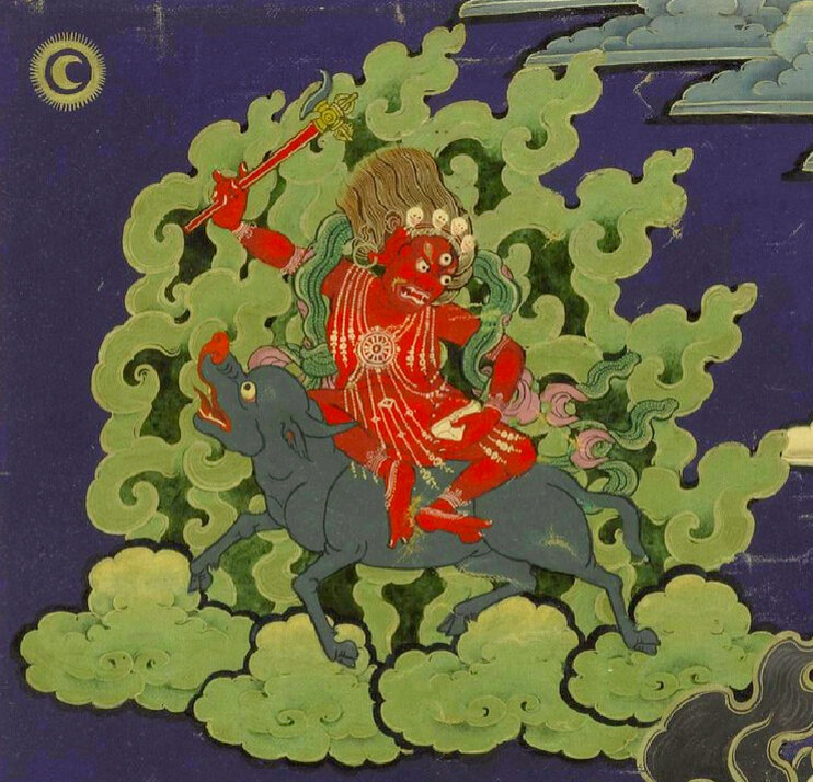 Дордже Лангмоче (фрагмент танки). Монголия, XIX в. Эл. ресурс URL: https://www.himalayanart.org/items/12957 