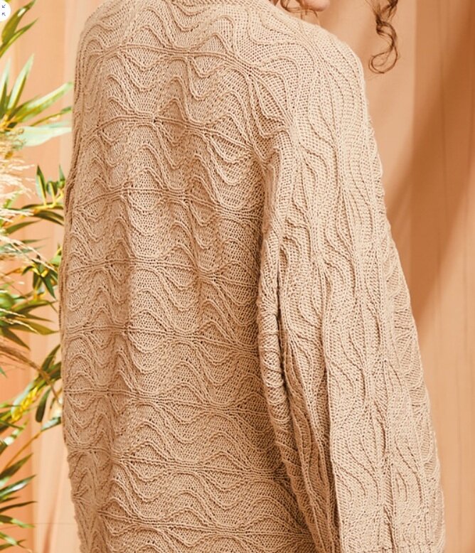 Фактурный узор спицами. Фото источник: журнал по вязанию.