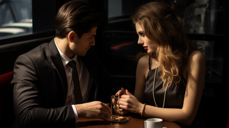 Статья "СЗ: Один раз встретились, переписываемся, но на свидание мужчина не зовет. Что делать?" - Психолог Галина Радченко. Изображение сгенерировано AI Midjourney