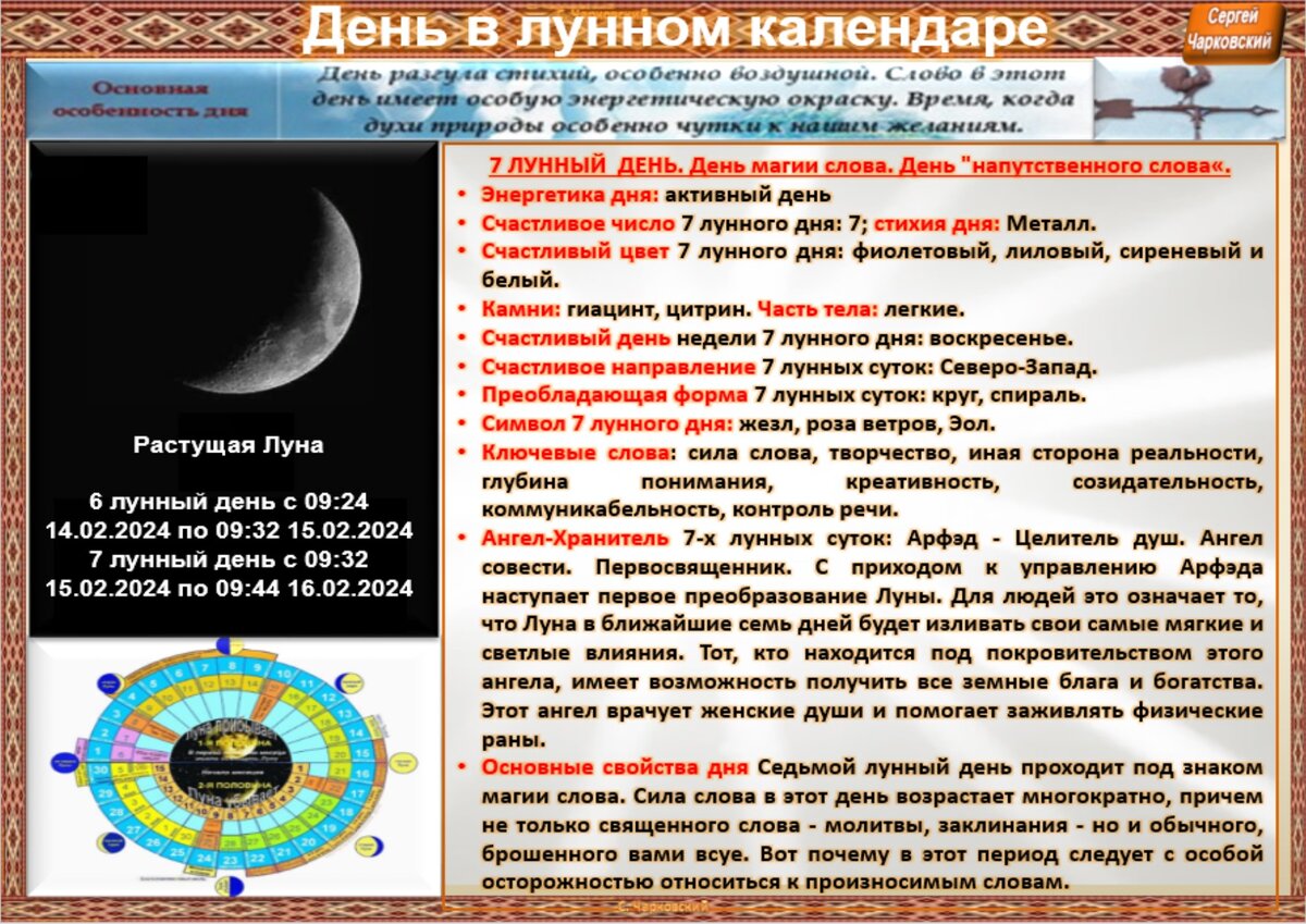 Праздники лунного календаря