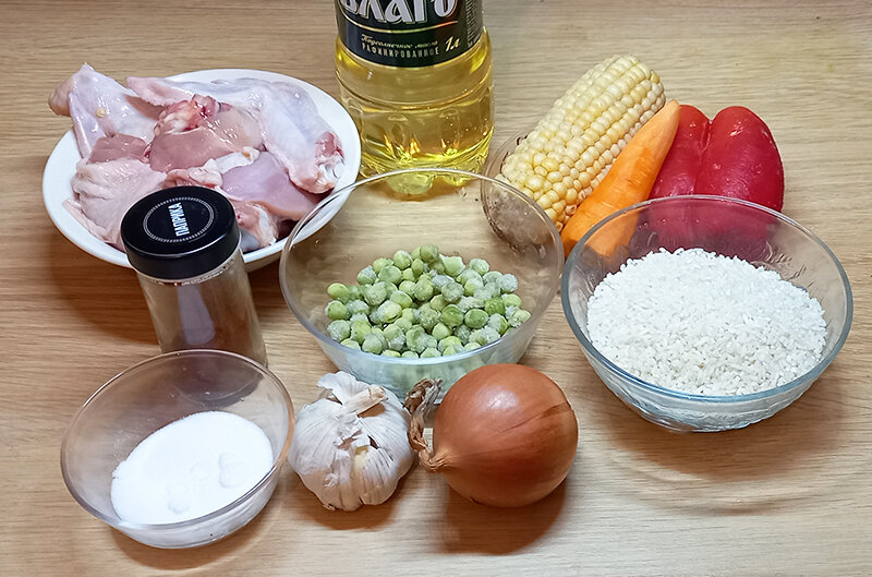 Необходимые продукты для приготовления блюда