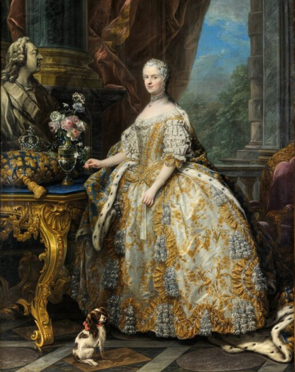 Шарль-Андре ван Лоо, Мария Лещинская, королева Франции, 1747 год, Версальский дворец, Франция. Источник фото: дзен.ру
