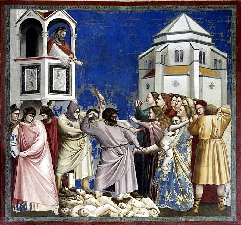 «Избиение младенцев» Фреска Джотто. Капелла Скровеньи. Около 1305 года.
