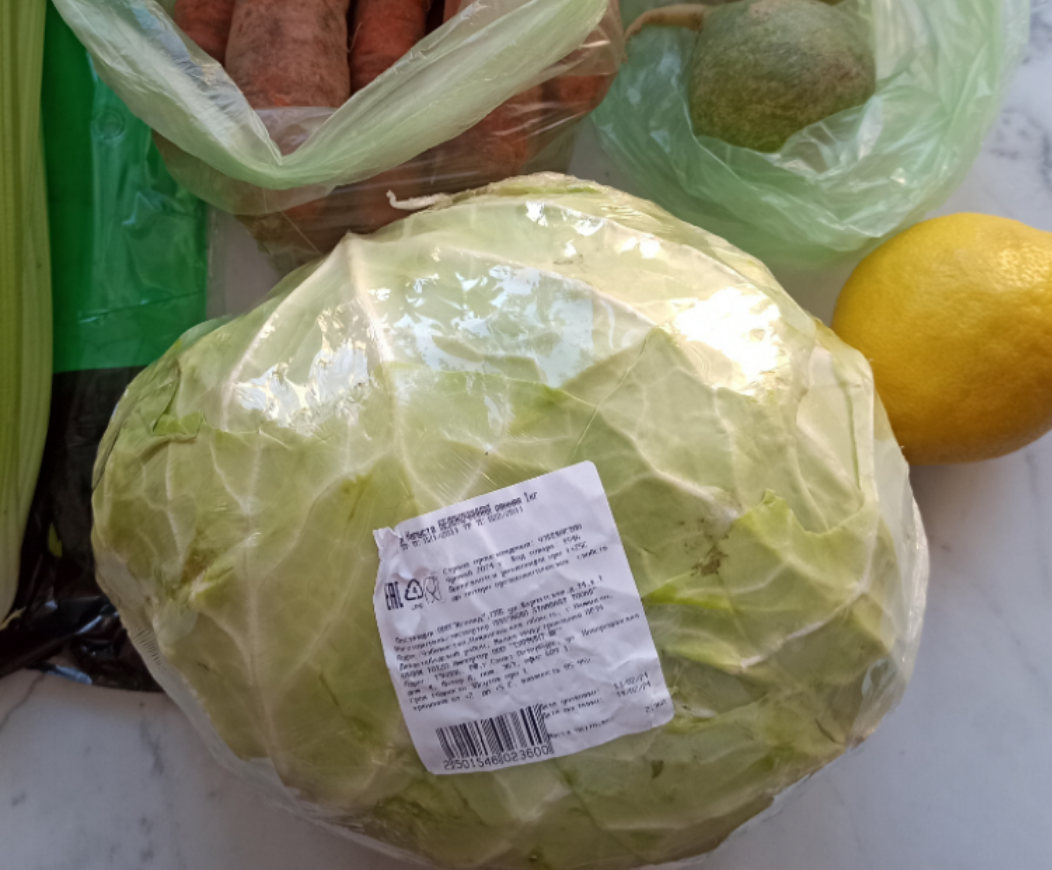 Обыкновенная капуста из магазина "Пятерочка"