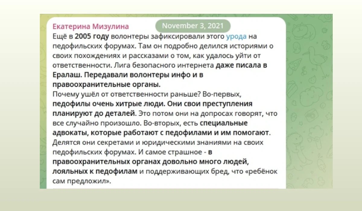 Фото: Екатерина Мизулина / T.me📷
