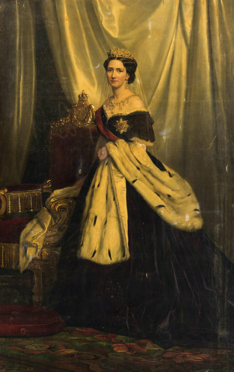 Художник Карл Генрих Блок (1834-1890), портрет Луизы Гессен-Кассельской, королевы Дании. Парная к картине «Портрет Kристиана IX, короля Дании»