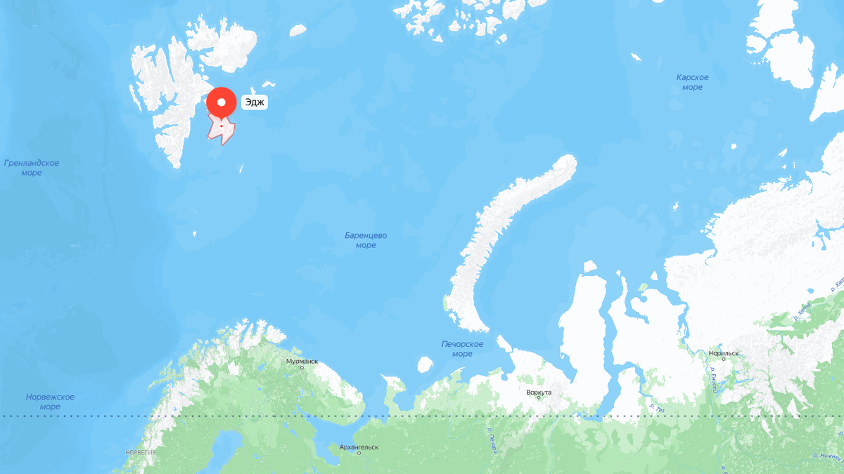 О. Эдж на карте