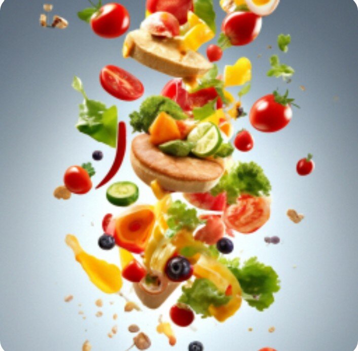 Картинка из Шедеврум. Еда парящая в воздухе 