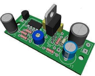 3D - модель платы преобразователя.