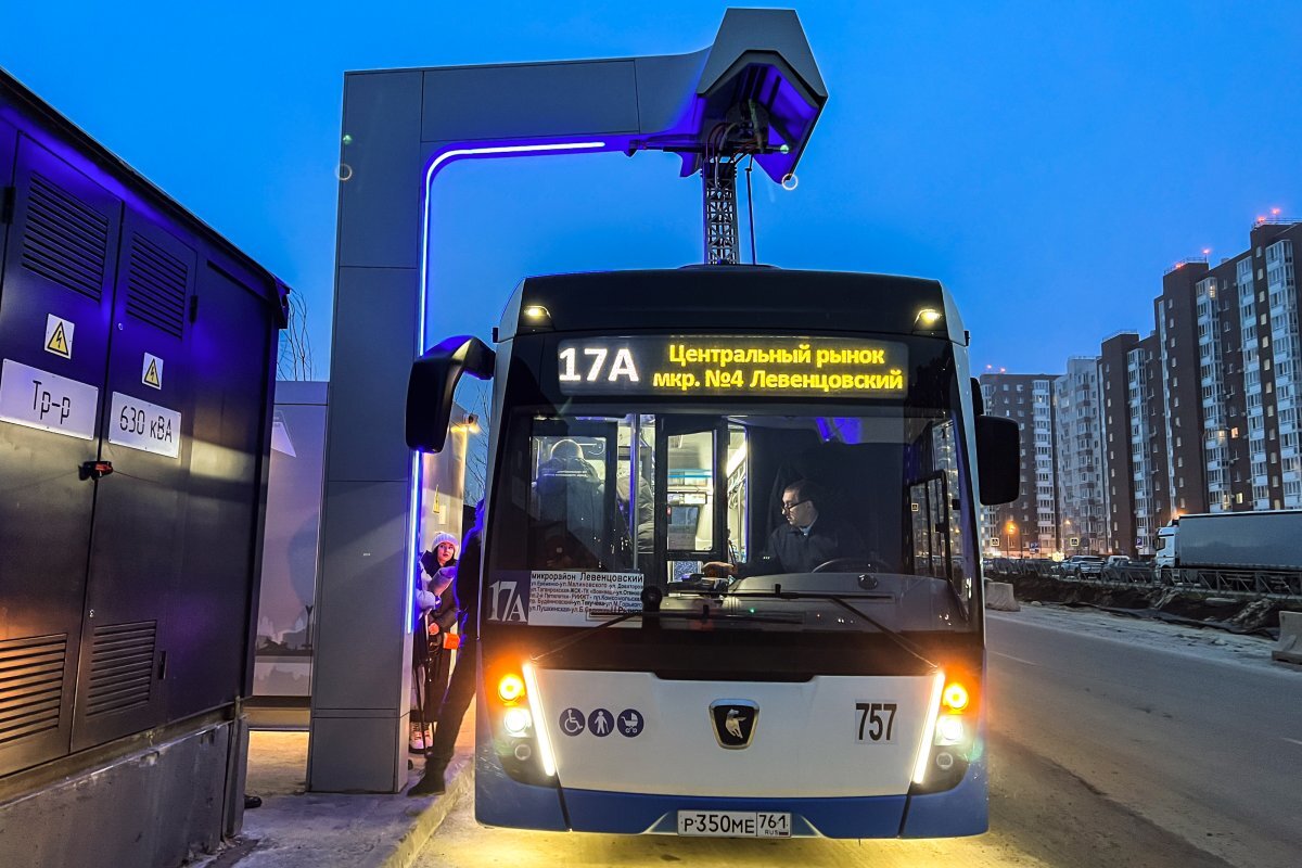    Электробусы начали ходить из Левенцовки в центр Ростова