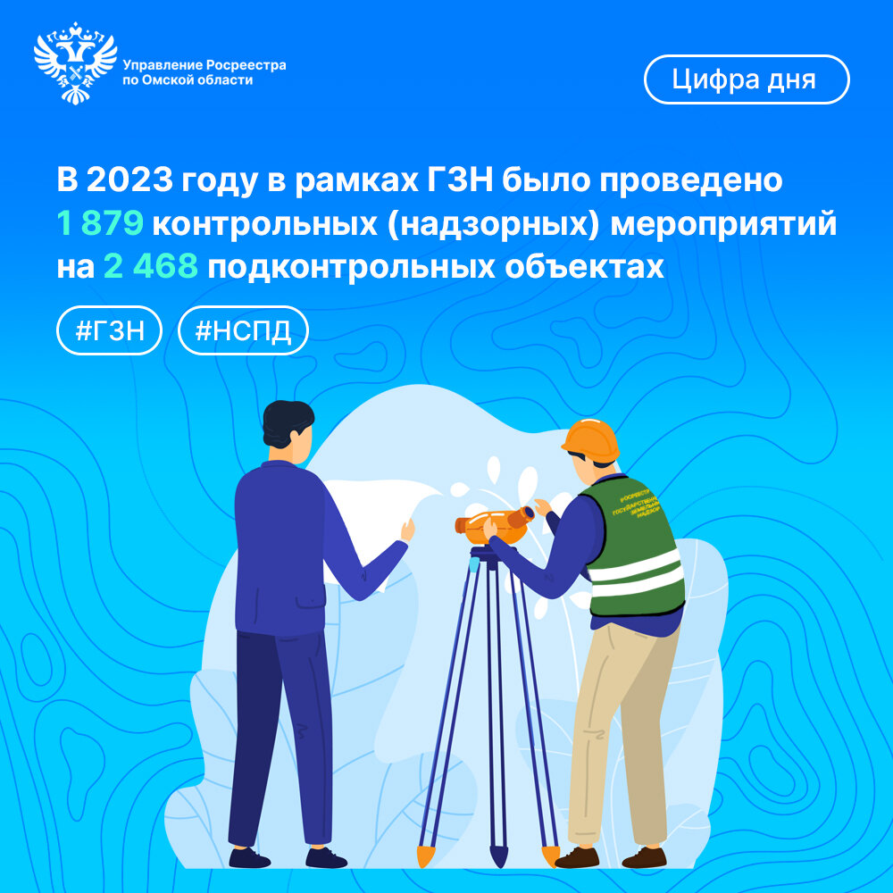 В 2023 году в рамках ГЗН в Омской области проведено 1879 надзорных  мероприятий на 2468 подконтрольных объектах | Росреестр Омской области |  Дзен