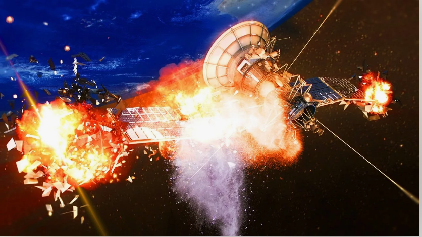 Уничтожение спутников. Картинка из открытых источников. 
