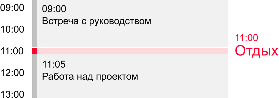 Чтобы не забыть восставновиться, ставьте перерыв в свой рабочий календарь