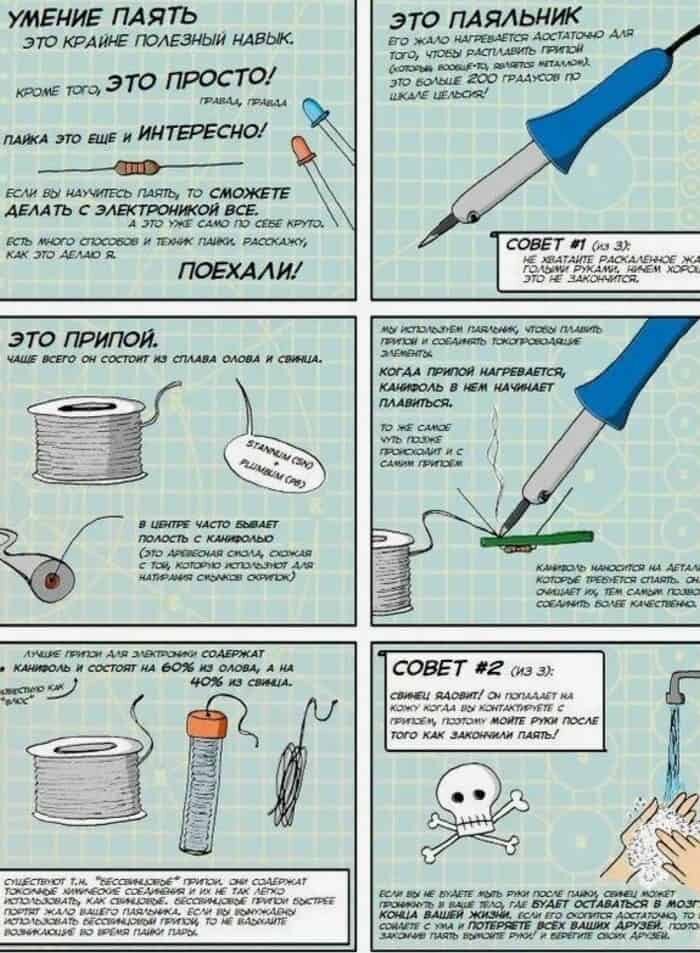 Простые правила безопасности при работе с паяльником