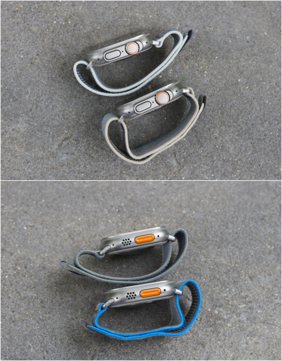 Apple Watch Ultra 2 (вверху) рядом с Apple Watch Ultra
