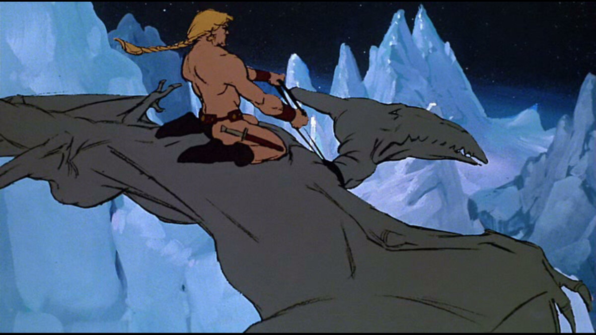 Ларн Бурерождённый. Кадр из фильма "Огонь и лёд".