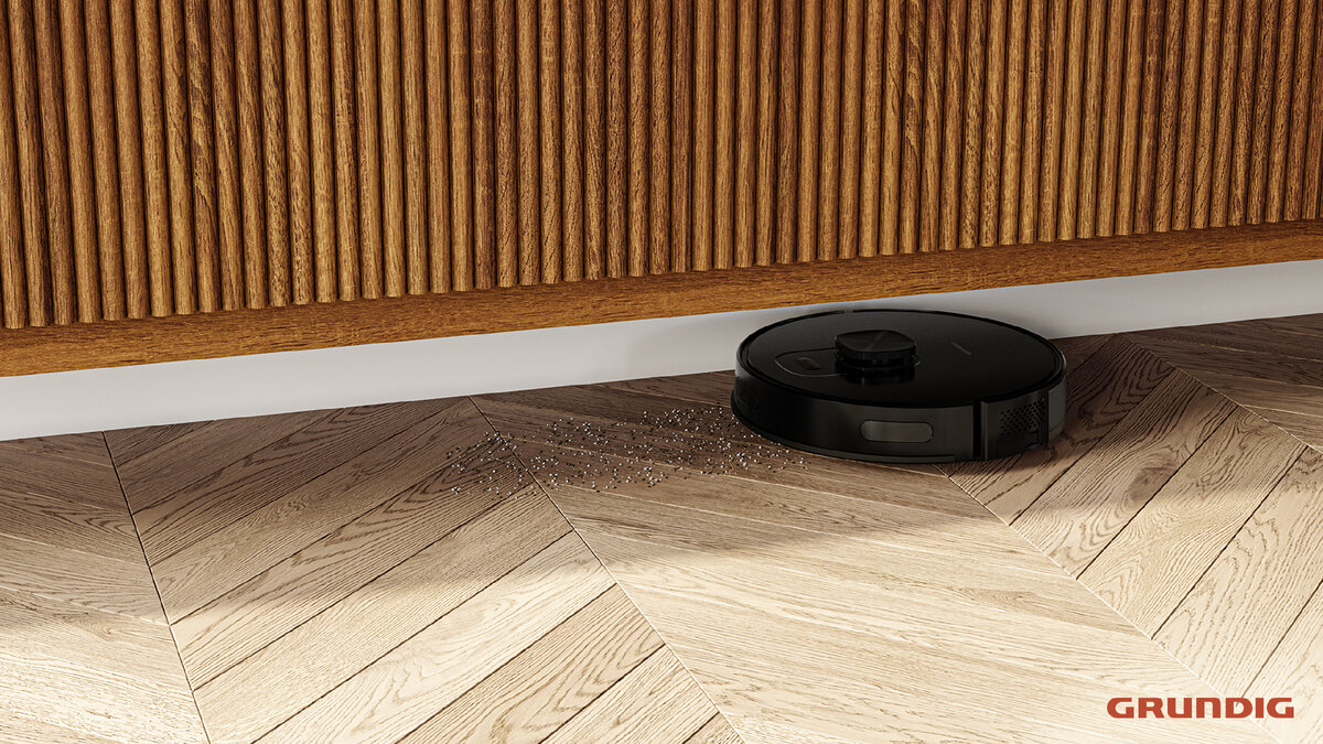 Робот-пылесос Grundig VCR 6230 работает, пока вас нет дома
