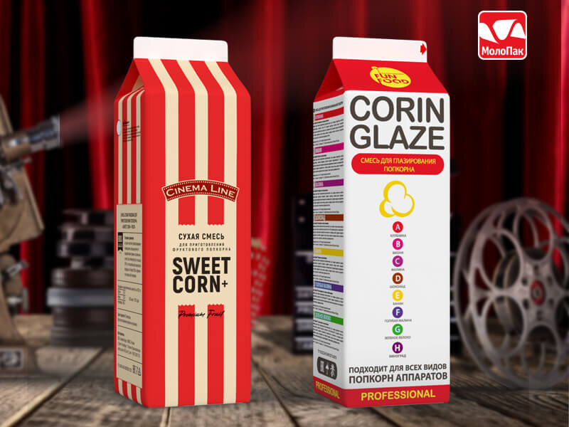 Упаковка Пюр-Пак от МолоПак для смесей для попкорна