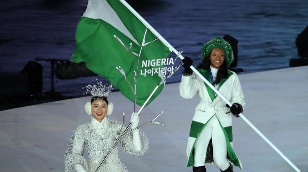    Флаг Нигерии на Олимпиаде в Пхенчхане. Global Look Press