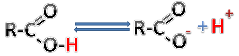 Диссоциация карбоновых кислот