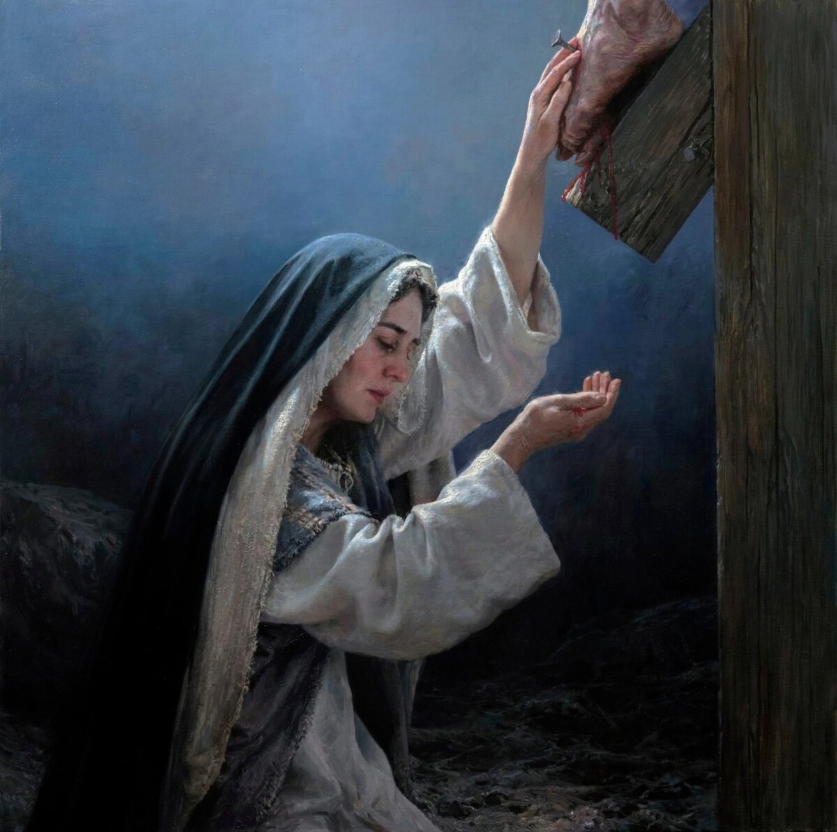 Художник — Владимир Давыденко
«Пьета́», масло, холст, 122 x 122 см, 2022г.