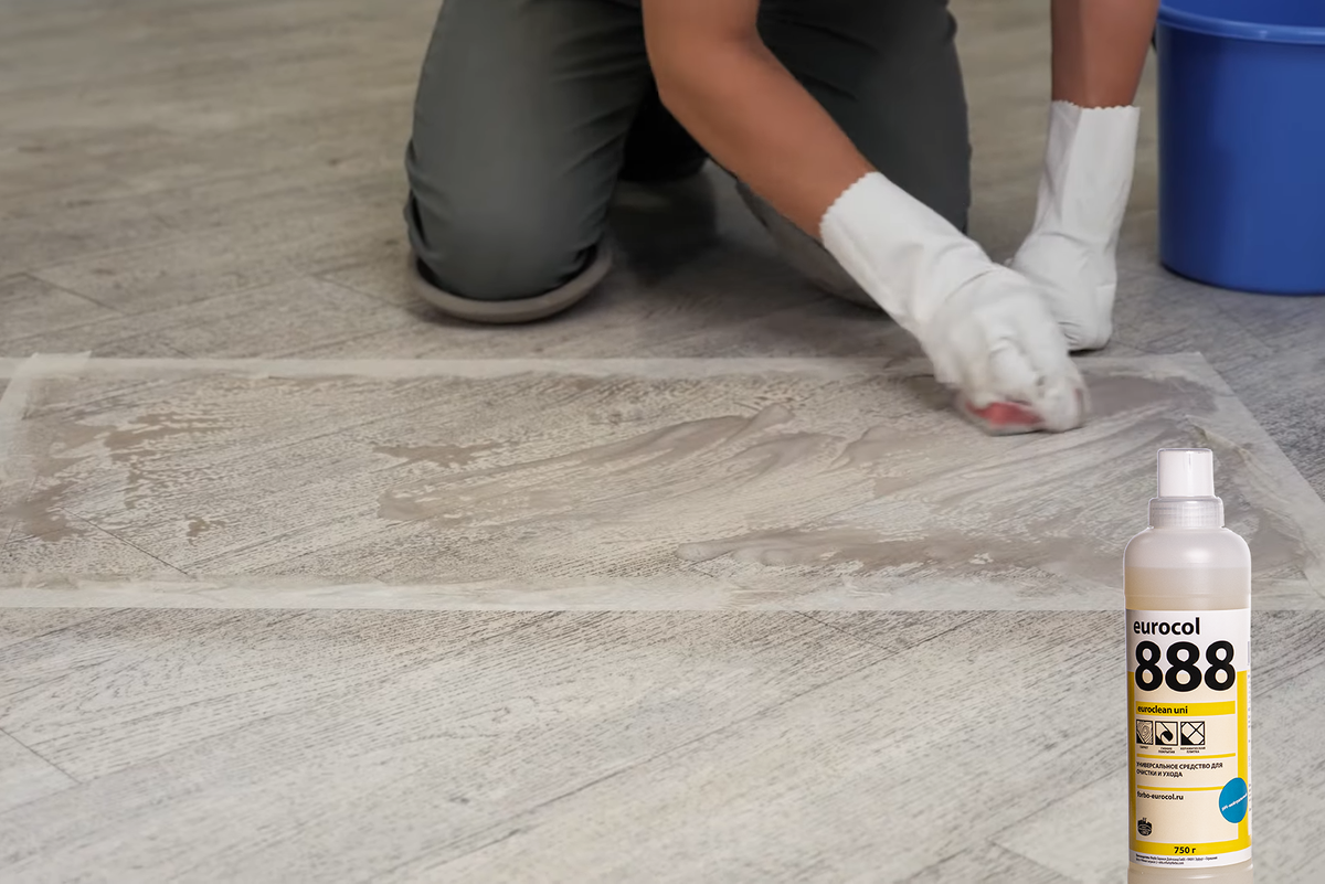 Eurocol 888 хорошо справляется с сильными загрязнениями – нужно только увеличить концентрацию средства при разведении