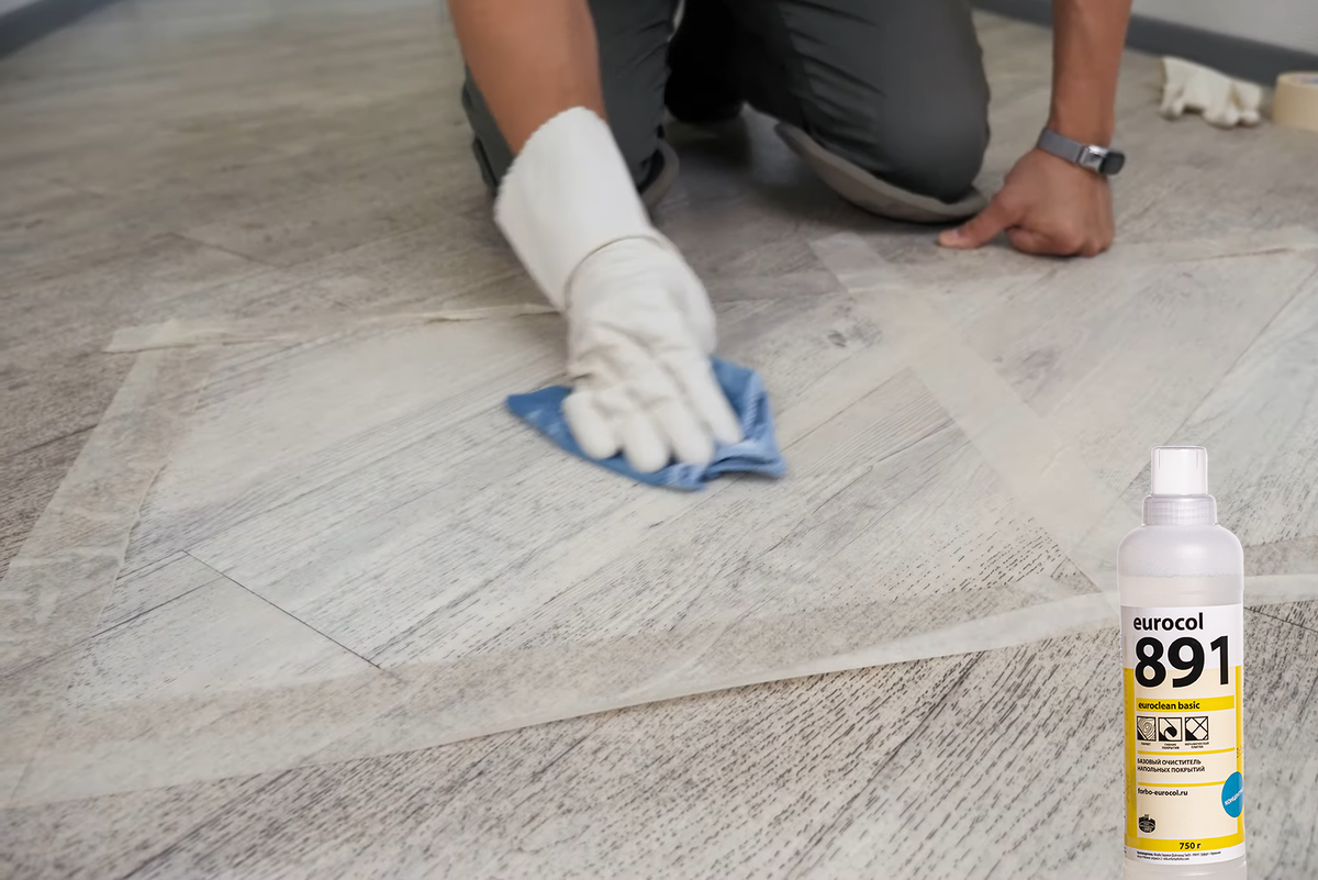 Eurocol 891 – сильное щелочное средство, работать с ним нужно в хорошо проветриваемом помещении и в перчатках. После использования ОБЯЗАТЕЛЬНО хорошо промыть пол