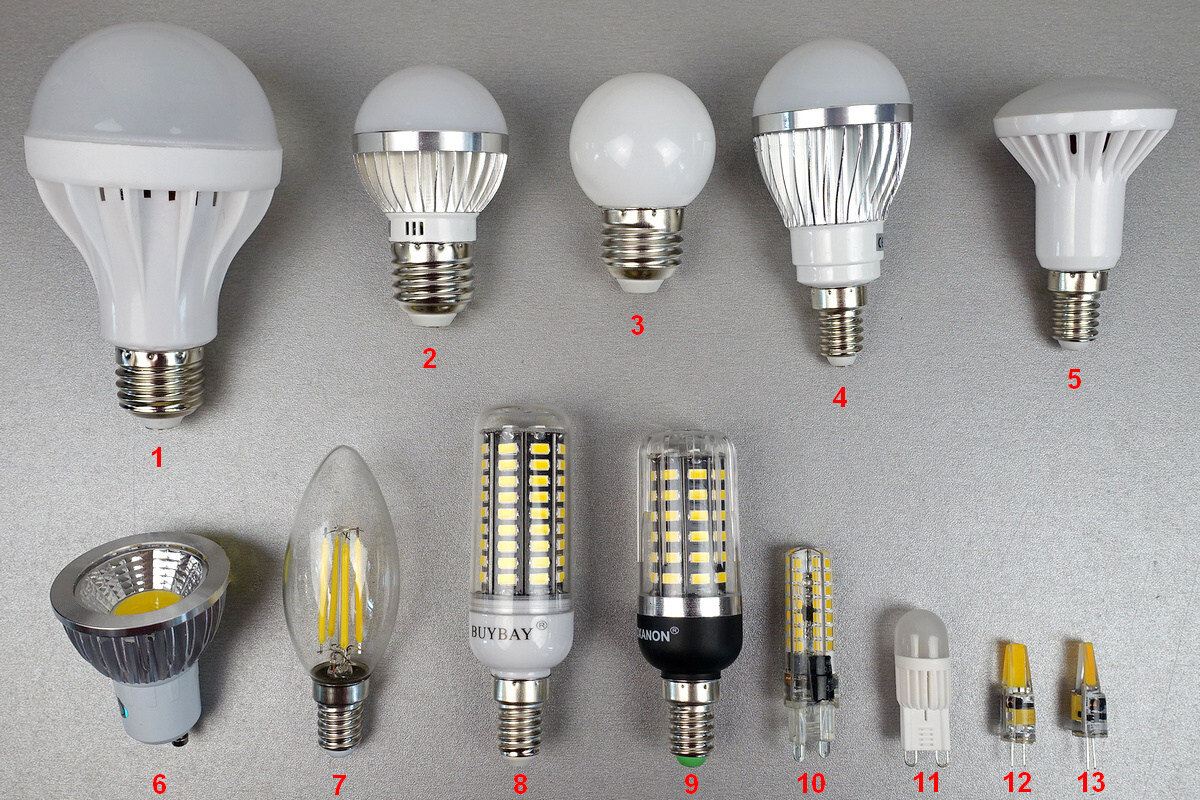Модели светодиодных ламп