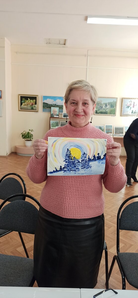 Почти такую морозную зимушку нарисовала