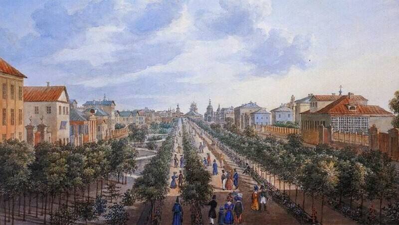 Тверской бульвар. Около 1830 г.