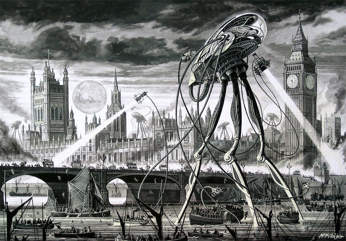 Марсианские треножники атакуют Лондон 