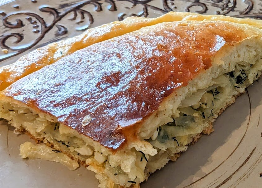 Пирог с зеленым луком и яйцами, рецепт приготовления
