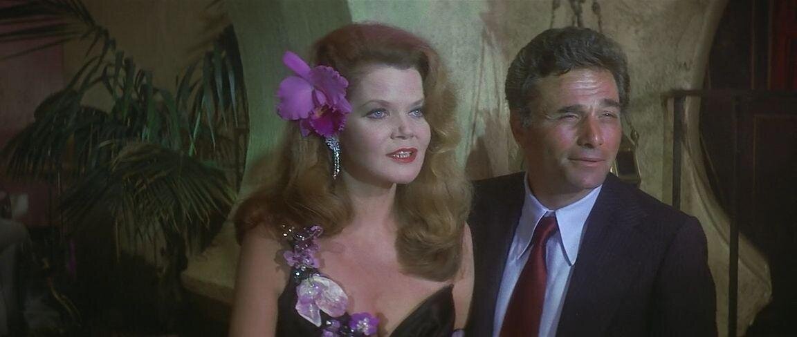 Кадр из фильма Дешёвый детектив. Артисты Айрин Бреннар и Питер Фальк. фото из интернета