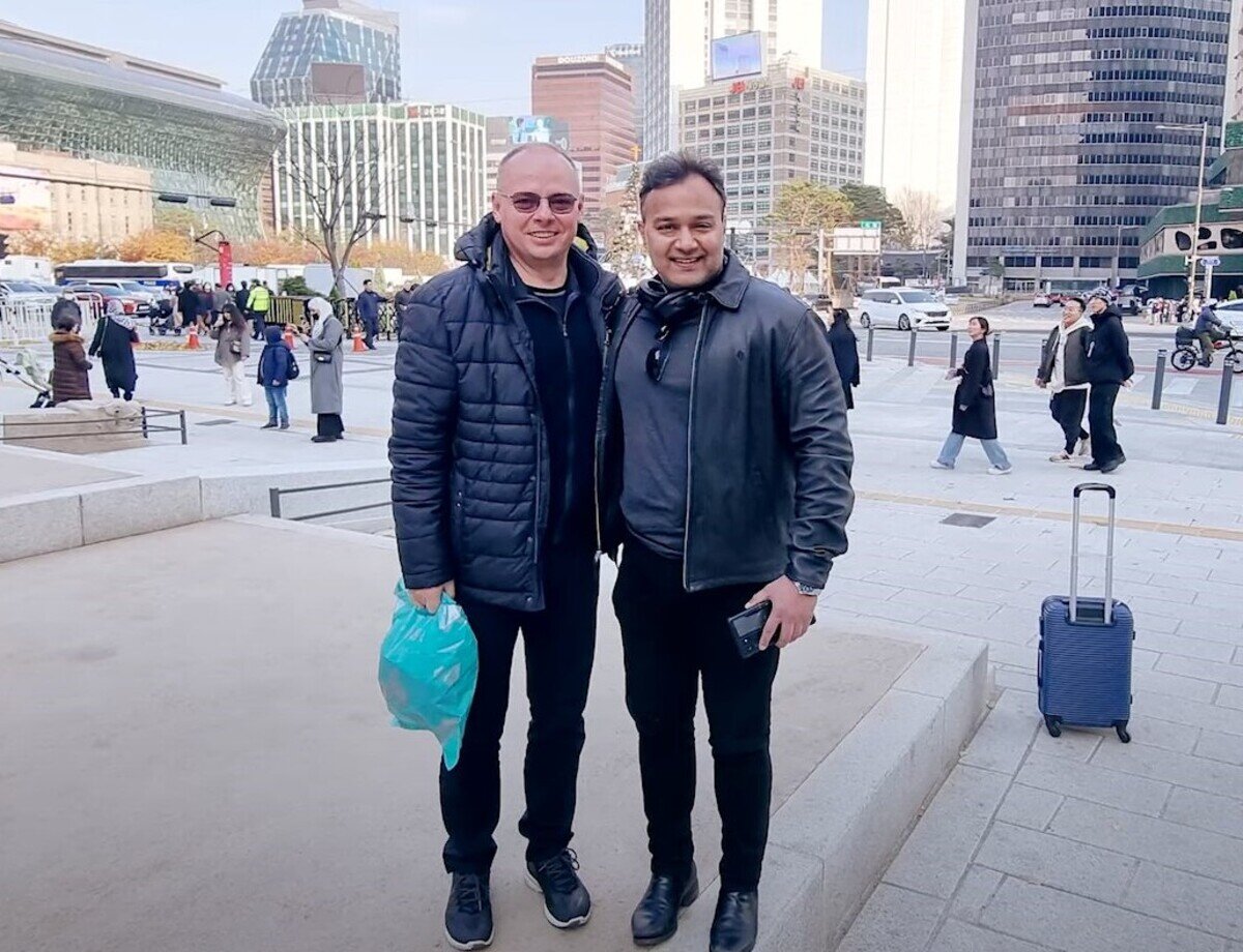 Встреча с учеником на конгрессе в Сеуле