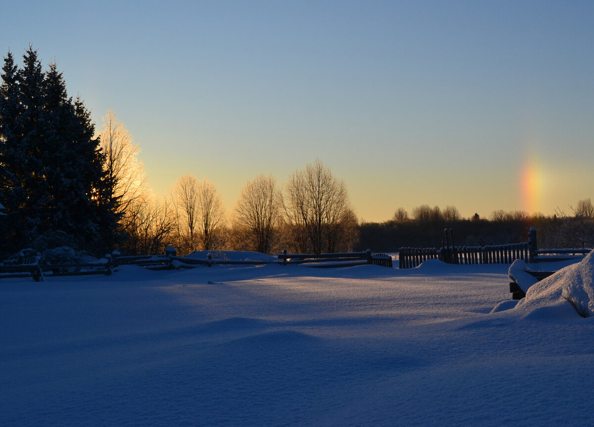 Вот такую красоту увидела из окна