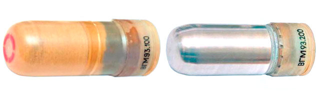 Слева: ВГМ93.100, термобар. Справа: ВГМ93.200, раздражающий выстрел (фото из открытых источников)