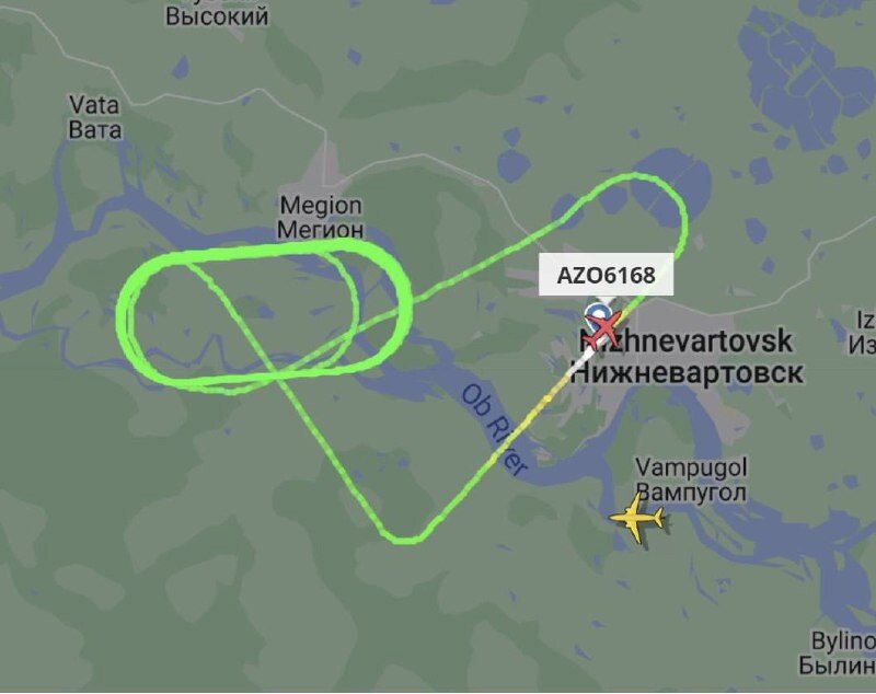    Причиной возврата борта в Нижневартовск стали проблемы с шасси