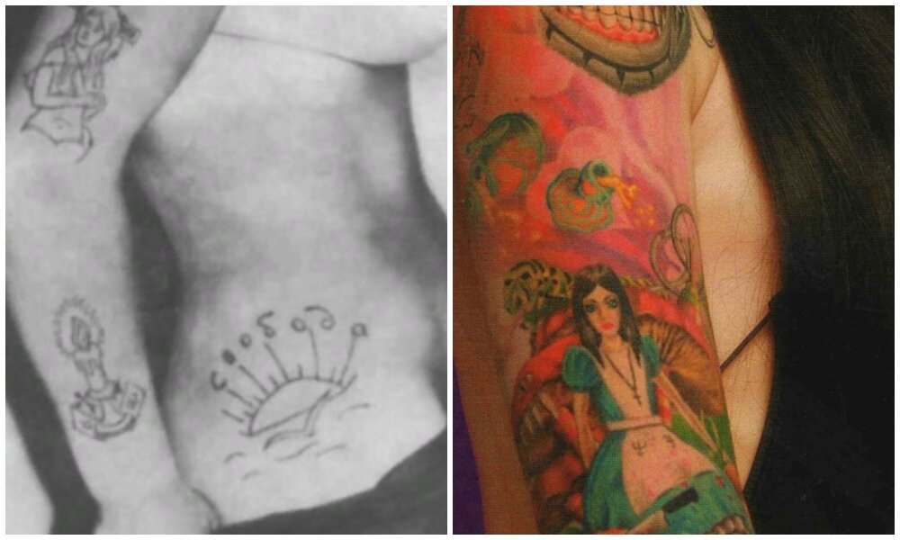 фото слева: solma2010.livejournal.com / фото справа: журнал TATTOO MASTER модель Алена Хегг 